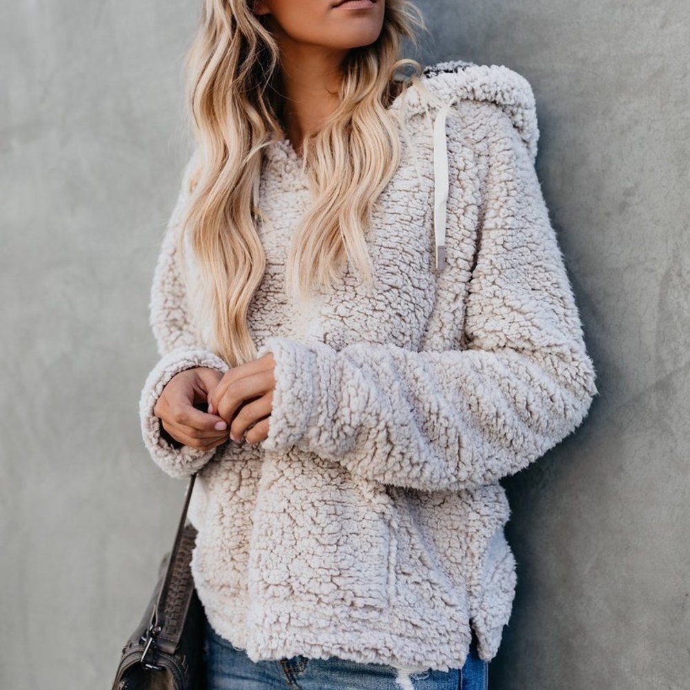 Vici Sherpa Hooded Pullover Sweatshirt